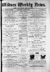 Widnes Weekly News and District Reporter Saturday 03 August 1878 Page 1