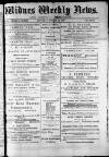 Widnes Weekly News and District Reporter Saturday 24 August 1878 Page 1
