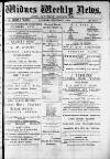 Widnes Weekly News and District Reporter Saturday 07 September 1878 Page 1