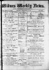 Widnes Weekly News and District Reporter Saturday 21 September 1878 Page 1