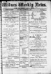 Widnes Weekly News and District Reporter Saturday 09 November 1878 Page 1