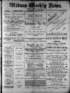 Widnes Weekly News and District Reporter Saturday 19 April 1884 Page 1