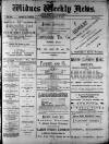 Widnes Weekly News and District Reporter Saturday 26 April 1884 Page 1