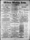 Widnes Weekly News and District Reporter Saturday 01 November 1884 Page 1