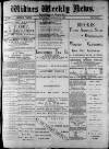 Widnes Weekly News and District Reporter Saturday 31 January 1885 Page 1