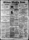 Widnes Weekly News and District Reporter Saturday 29 August 1885 Page 1