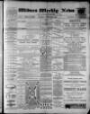 Widnes Weekly News and District Reporter Saturday 27 November 1886 Page 1
