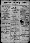 Widnes Weekly News and District Reporter Saturday 07 January 1899 Page 1