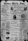 Widnes Weekly News and District Reporter Saturday 20 January 1900 Page 1