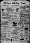 Widnes Weekly News and District Reporter Saturday 22 December 1900 Page 1