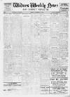 Widnes Weekly News and District Reporter Friday 25 November 1921 Page 1