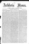 Athletic News Saturday 25 March 1876 Page 1