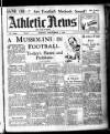 Athletic News Monday 01 September 1930 Page 1