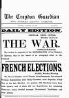 Croydon Guardian and Surrey County Gazette Monday 15 October 1877 Page 1