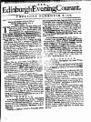 Edinburgh Courant Thu 08 Nov 1750 Page 1