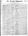 Kentish Independent Saturday 13 May 1843 Page 1