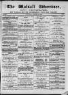 Walsall Advertiser Saturday 29 August 1868 Page 1