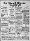 Walsall Advertiser Saturday 07 August 1869 Page 1