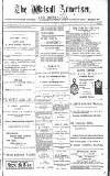 Walsall Advertiser Saturday 07 November 1885 Page 1