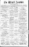 Walsall Advertiser Tuesday 01 November 1887 Page 1