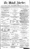 Walsall Advertiser Saturday 13 July 1889 Page 1