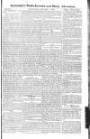 Saunders's News-Letter Wednesday 09 January 1822 Page 1