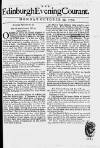 Edinburgh Evening Courant Mon 29 Oct 1750 Page 1