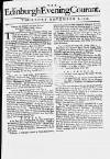 Edinburgh Evening Courant Thu 08 Nov 1750 Page 1