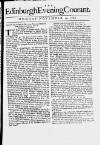 Edinburgh Evening Courant Mon 12 Nov 1750 Page 1