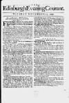 Edinburgh Evening Courant Tue 13 Nov 1750 Page 1