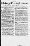 Edinburgh Evening Courant Mon 26 Nov 1750 Page 1