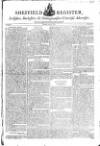 Sheffield Register Saturday 09 June 1787 Page 1