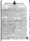 Sheffield Register Saturday 01 September 1787 Page 1