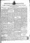 Sheffield Register Saturday 08 September 1787 Page 1
