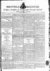 Sheffield Register Saturday 15 September 1787 Page 1
