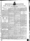 Sheffield Register Saturday 30 August 1788 Page 1
