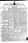 Sheffield Register Saturday 15 November 1788 Page 1