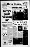Derry Journal Friday 25 January 2002 Page 1