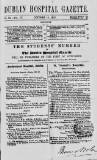 Dublin Hospital Gazette Thursday 15 October 1857 Page 1