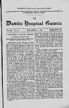 Dublin Hospital Gazette Wednesday 01 December 1858 Page 1