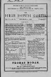 Dublin Hospital Gazette Thursday 01 November 1860 Page 1