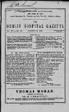 Dublin Hospital Gazette Thursday 15 August 1861 Page 1