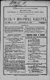 Dublin Hospital Gazette Monday 16 September 1861 Page 1