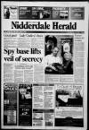 Pateley Bridge & Nidderdale Herald Friday 30 November 2001 Page 1