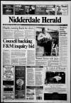 Pateley Bridge & Nidderdale Herald Friday 14 December 2001 Page 1