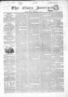 Clare Journal, and Ennis Advertiser Monday 11 February 1850 Page 1