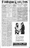 Framlingham Weekly News Saturday 16 January 1937 Page 1