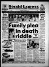 Torbay Express and South Devon Echo Wednesday 06 September 1989 Page 1