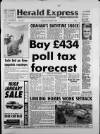 Torbay Express and South Devon Echo Thursday 03 January 1991 Page 1