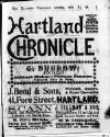 Hartland and West Country Chronicle Monday 05 August 1901 Page 1